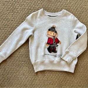 Ralph Lauren Gray Sweatshirt with Bear Design